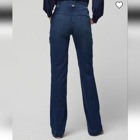 White House Black Market Blue Flare Wide Leg Jeans - Picture 2 of 7